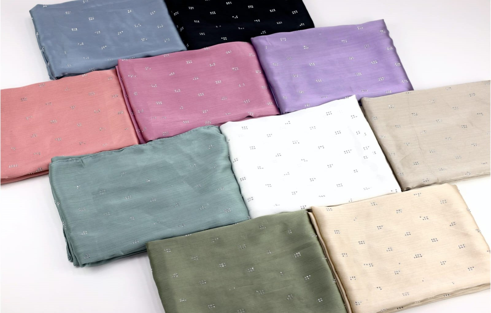 BeingMuslims Muna Crystal Satin Hijab Size of 10