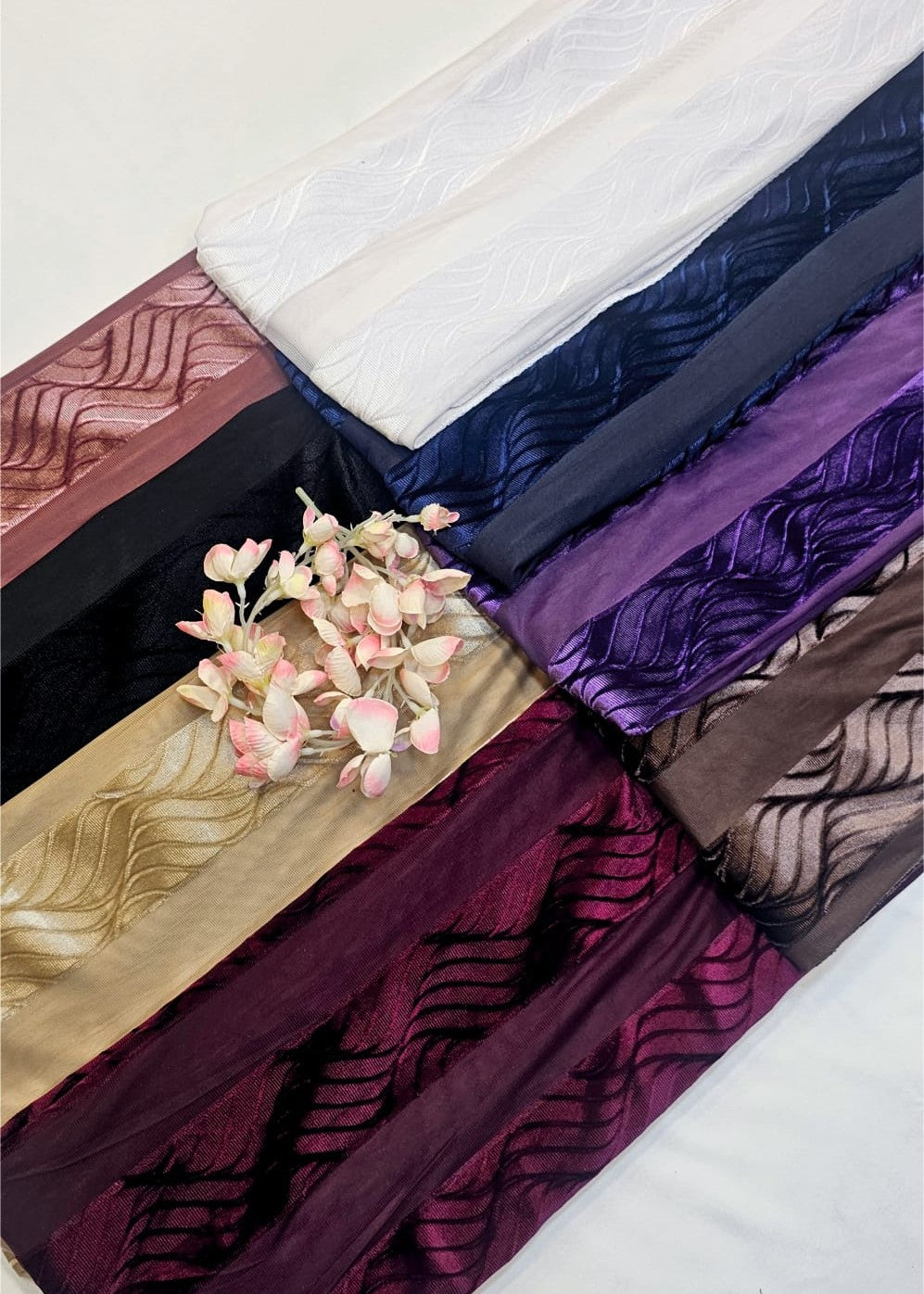 BeingMuslims Luxurious Velvet Texture Finish Premium Hijab Pack of 8