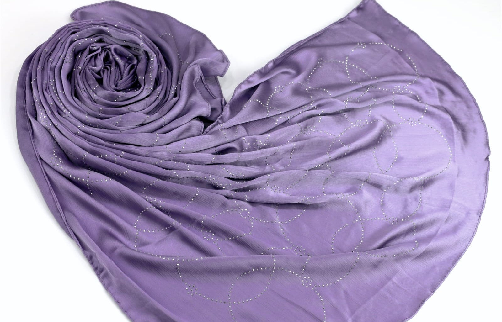 BeingMuslims Ring Crystal Muna Satin Hijab Size of 10