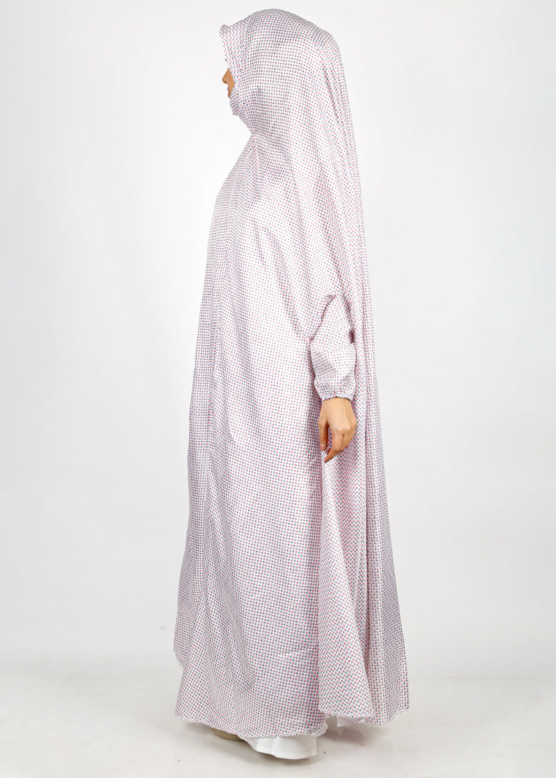BeingMuslims Printed Jilbab Ankle Length Warm Off-White Pack of 10