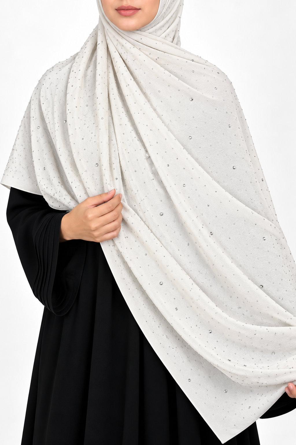 Modest Forever Soft Pearl Dot Chiffon Hijab