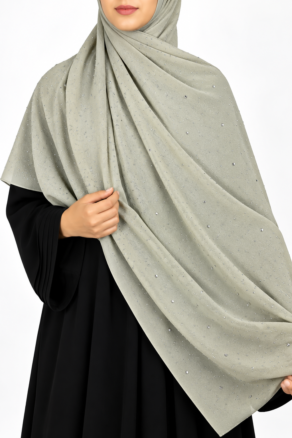 Modest Forever Soft Pearl Dot Chiffon Hijab