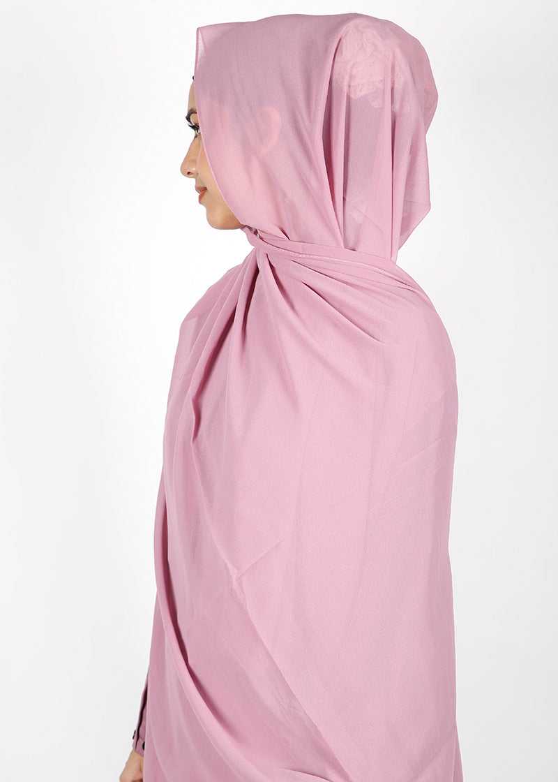BeingMuslims Classic Luxe Georgette Hijab Baby Pink Pack of 10