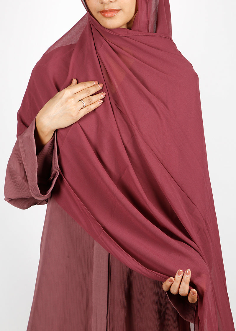 BeingMuslims Classic Luxe Georgette Hijab Onion Pink Pack of 10