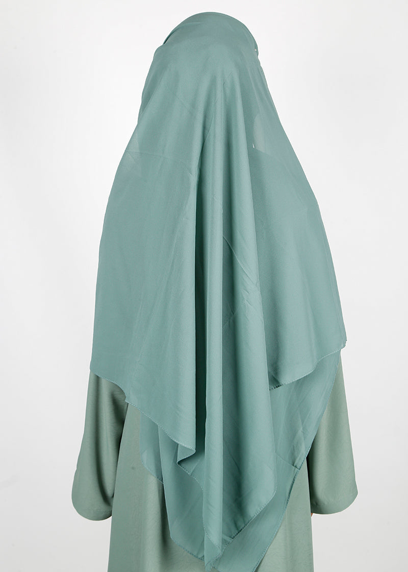 BeingMuslims Classic Luxe Georgette Hijab Sea Green Pack of 10