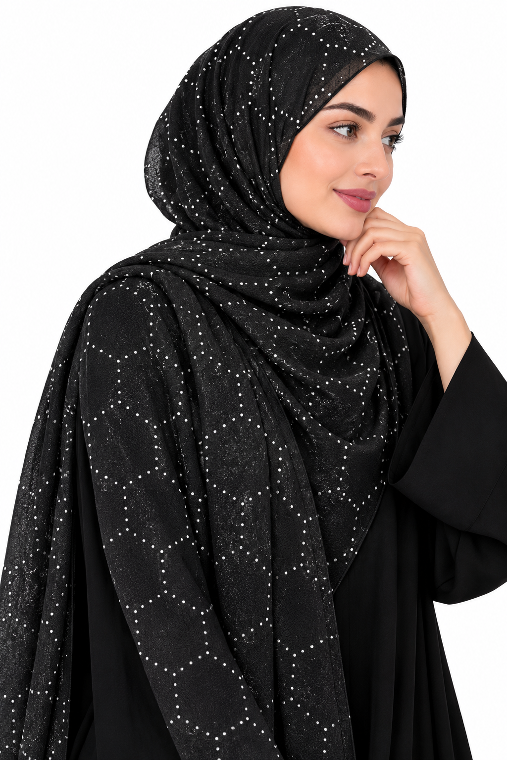 Modest Forever Crystal Hexagon Chiffon Hijab