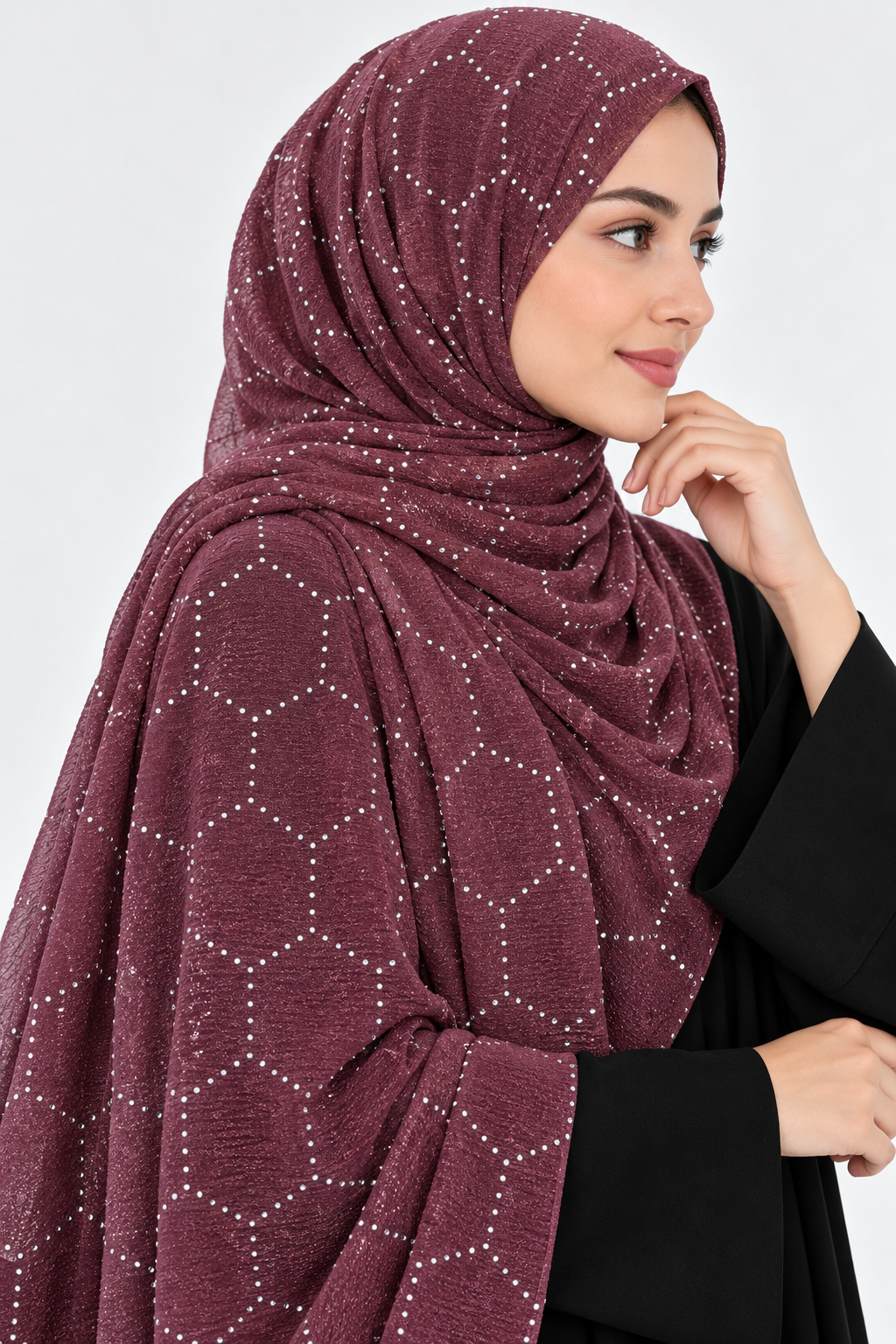 Modest Forever Crystal Hexagon Chiffon Hijab
