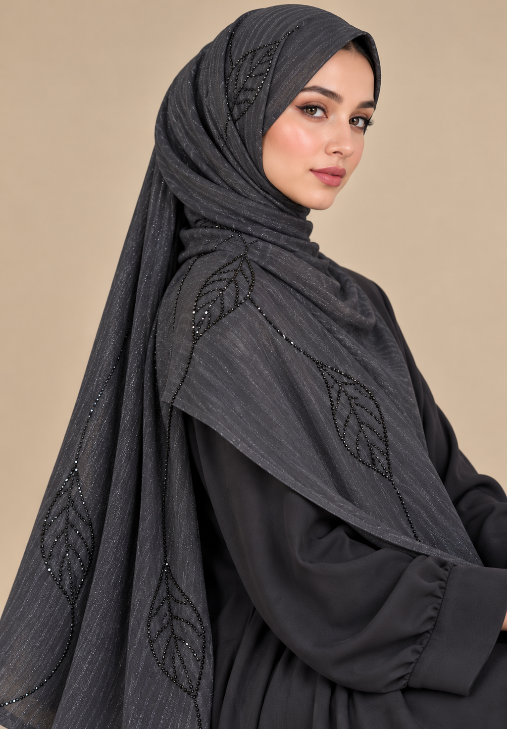 Modest Forever Graceful Leaf Motif Hijab