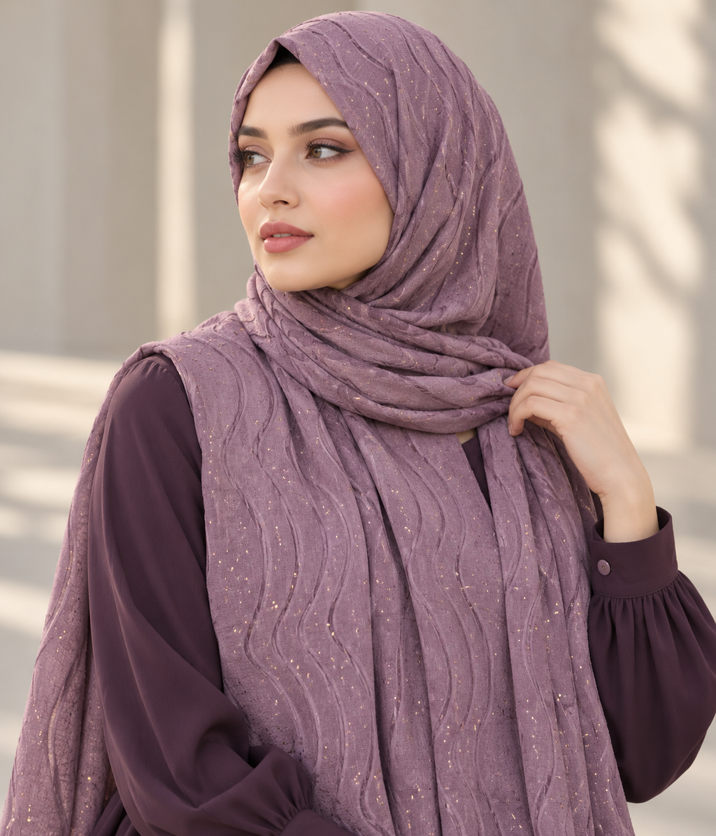 Modest Forever Flowing Wave Pattern Hijab