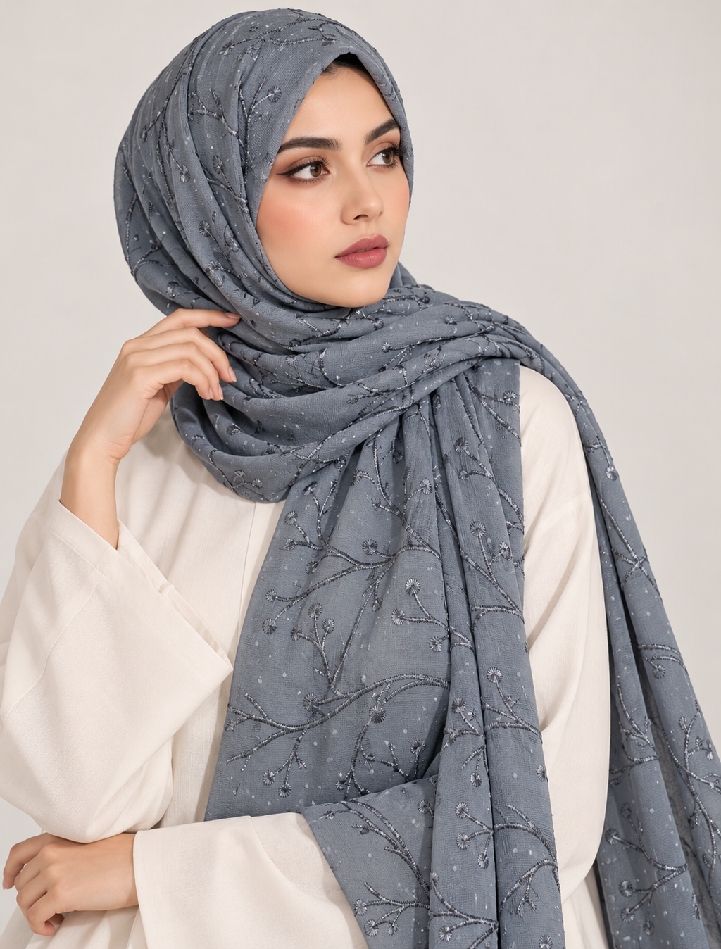 Modest Forever Botanical Vine Embellished Hijab