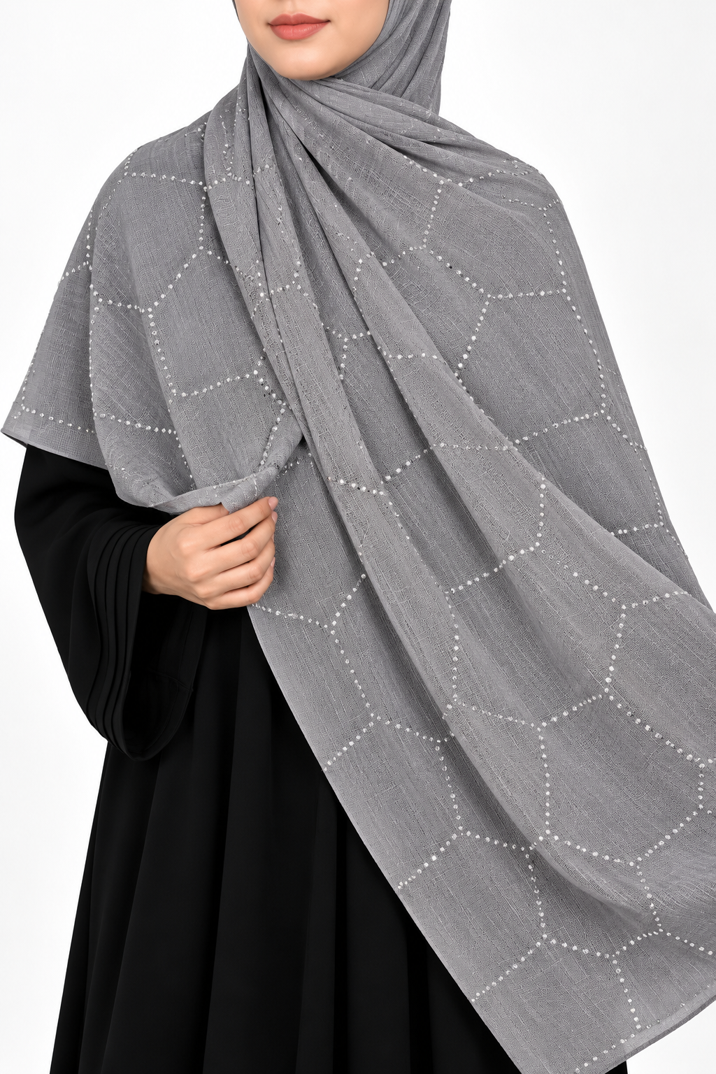 Modest Forever Elegant Geometric Line Shimmer Hijab