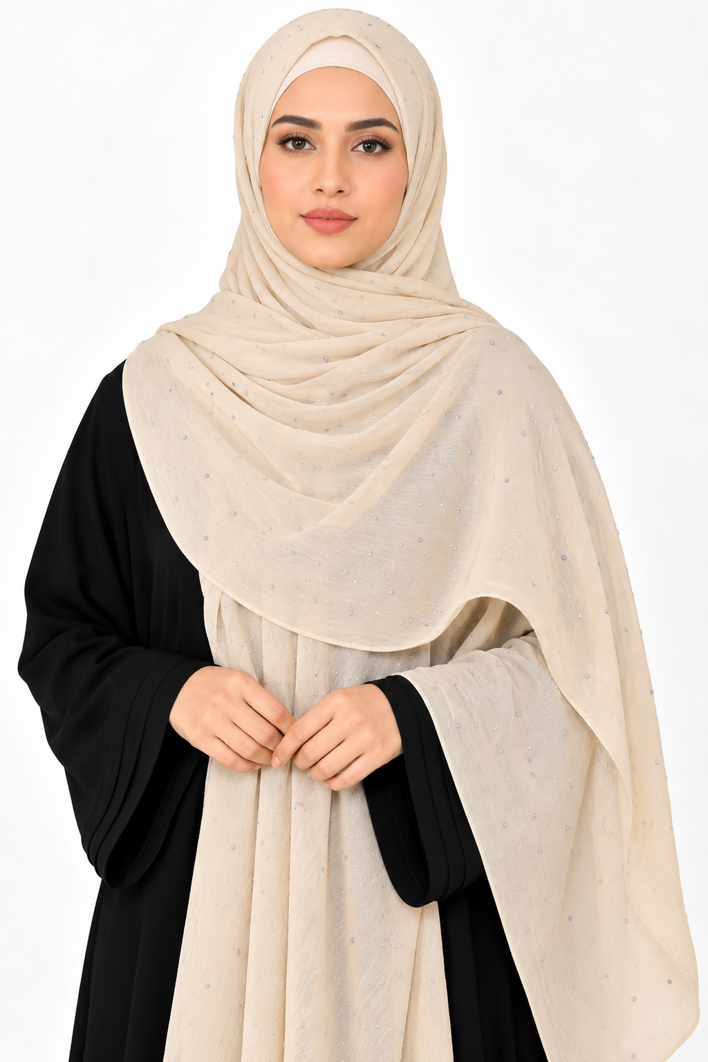 Modest Forever Soft Pearl Dot Chiffon Hijab