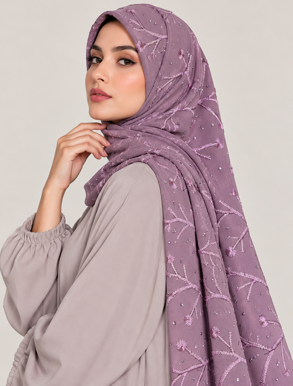 Modest Forever Botanical Vine Embellished Hijab
