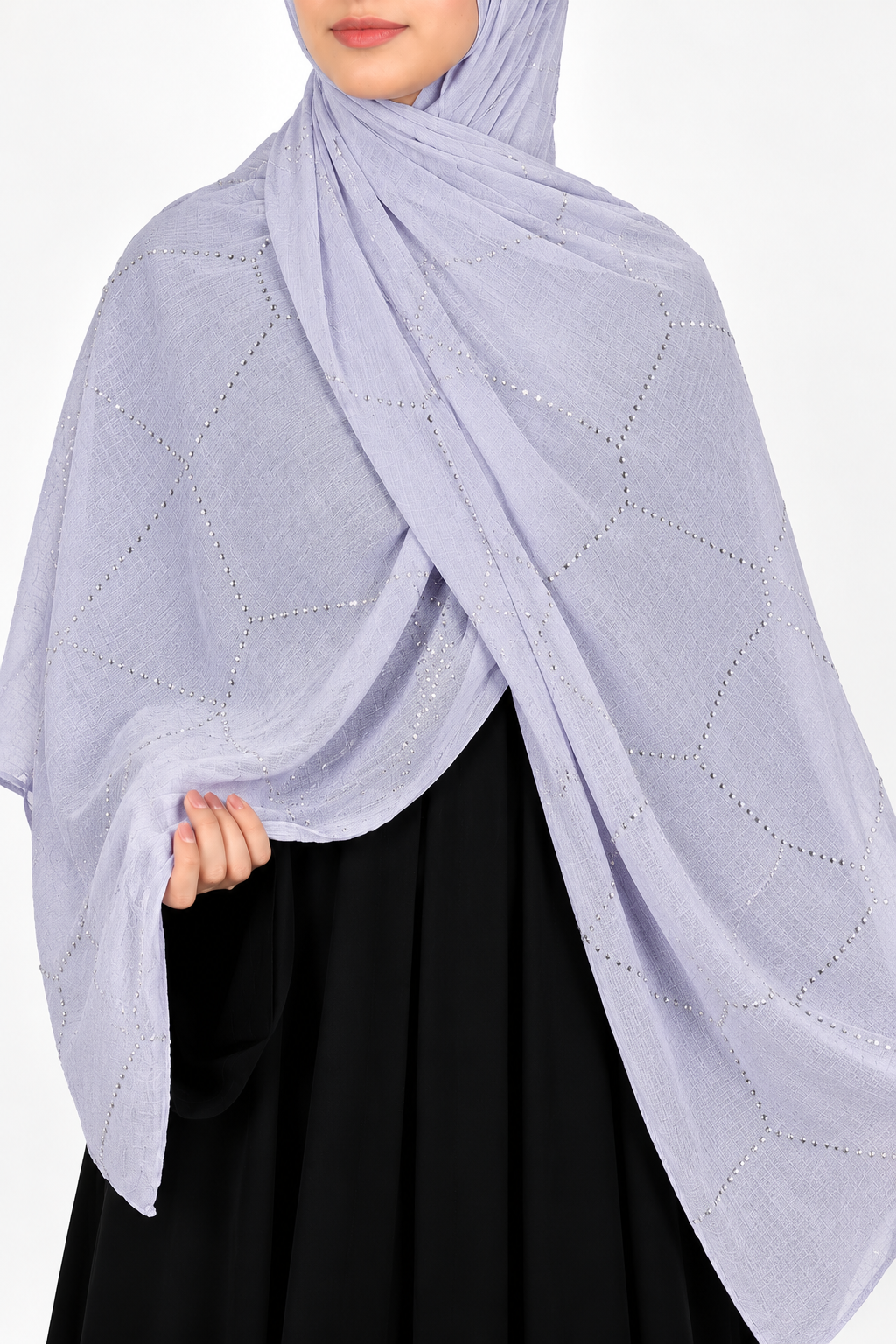 Modest Forever Elegant Geometric Line Shimmer Hijab