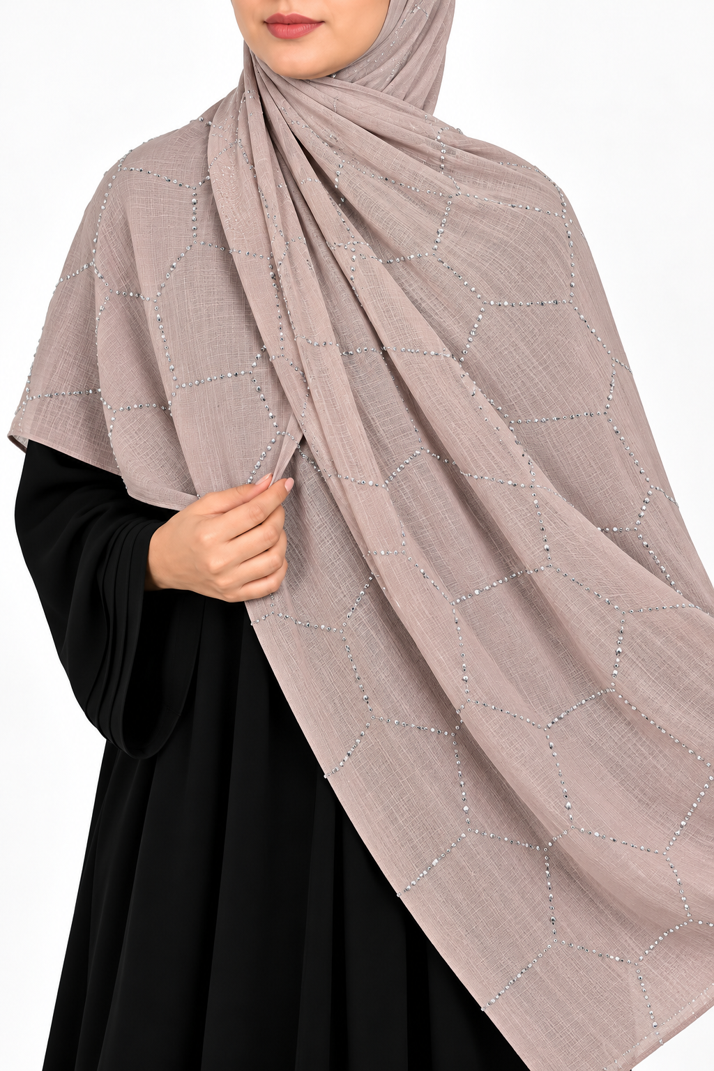 Modest Forever Elegant Geometric Line Shimmer Hijab