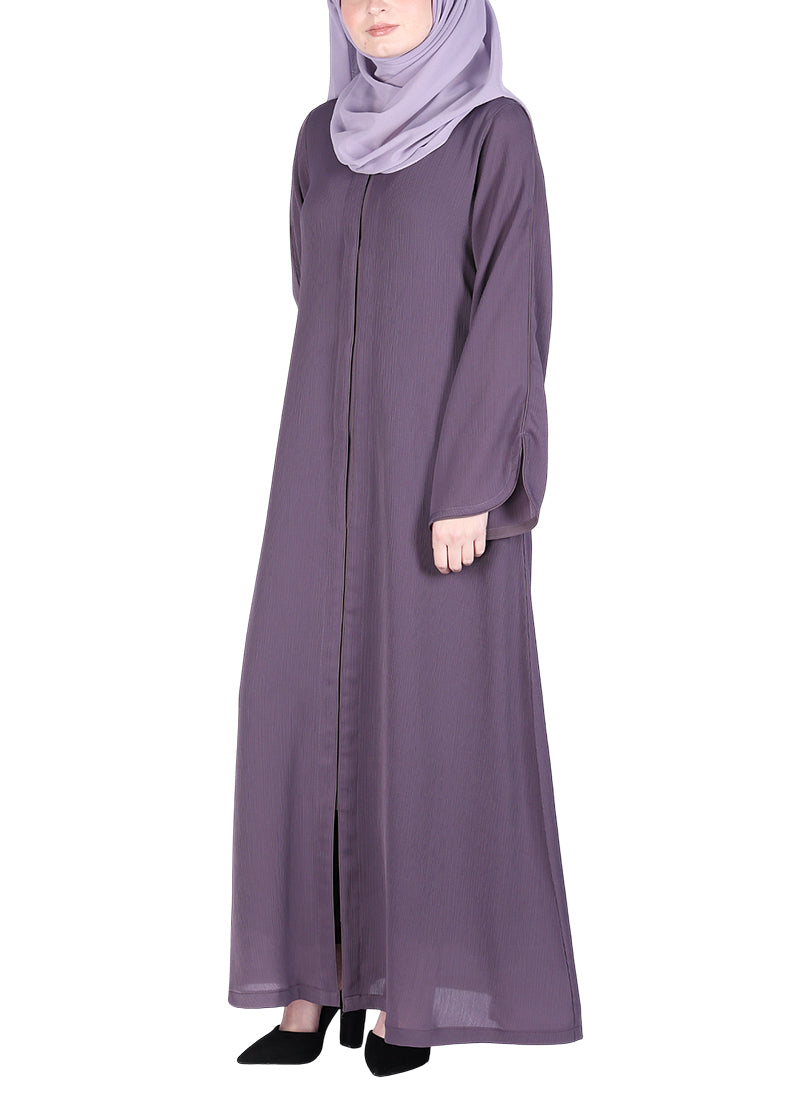 Being Muslims Minimalist Piping Abaya Purple