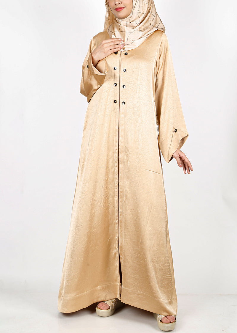 Being Muslims Silvermist Abaya with contrast sleeves Light Gold