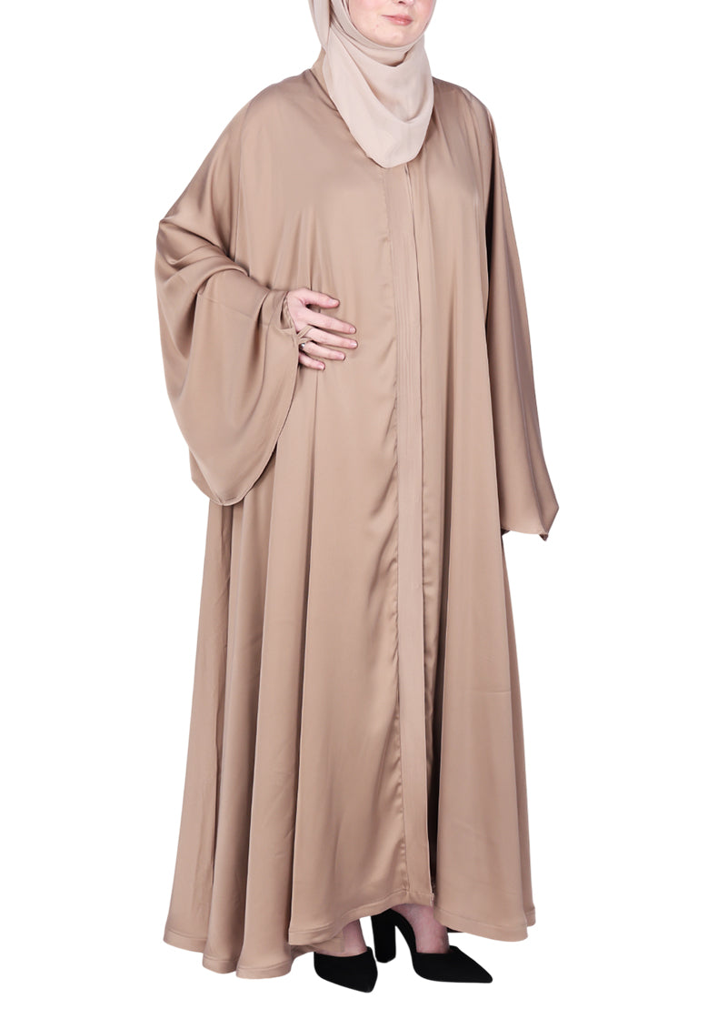 Being Muslims A Line Flowy n Flared Abaya Beige