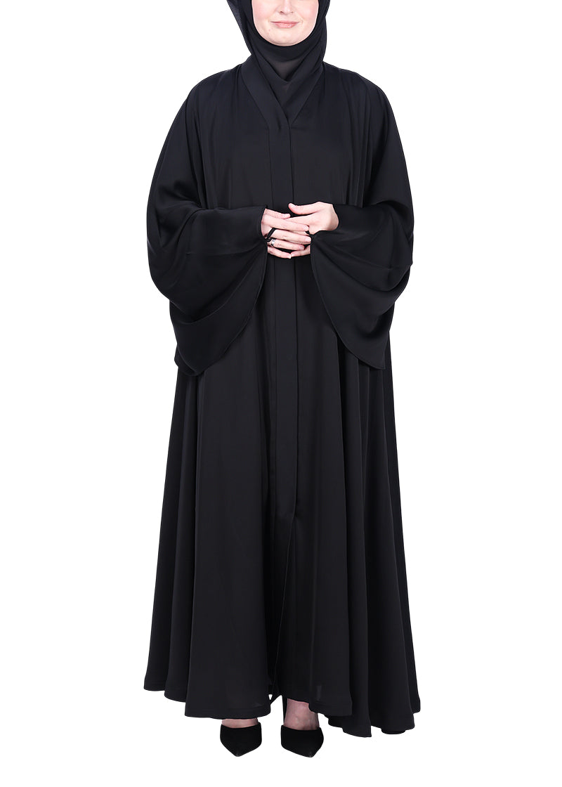 Being Muslims A Line Flowy n Flared Abaya Black
