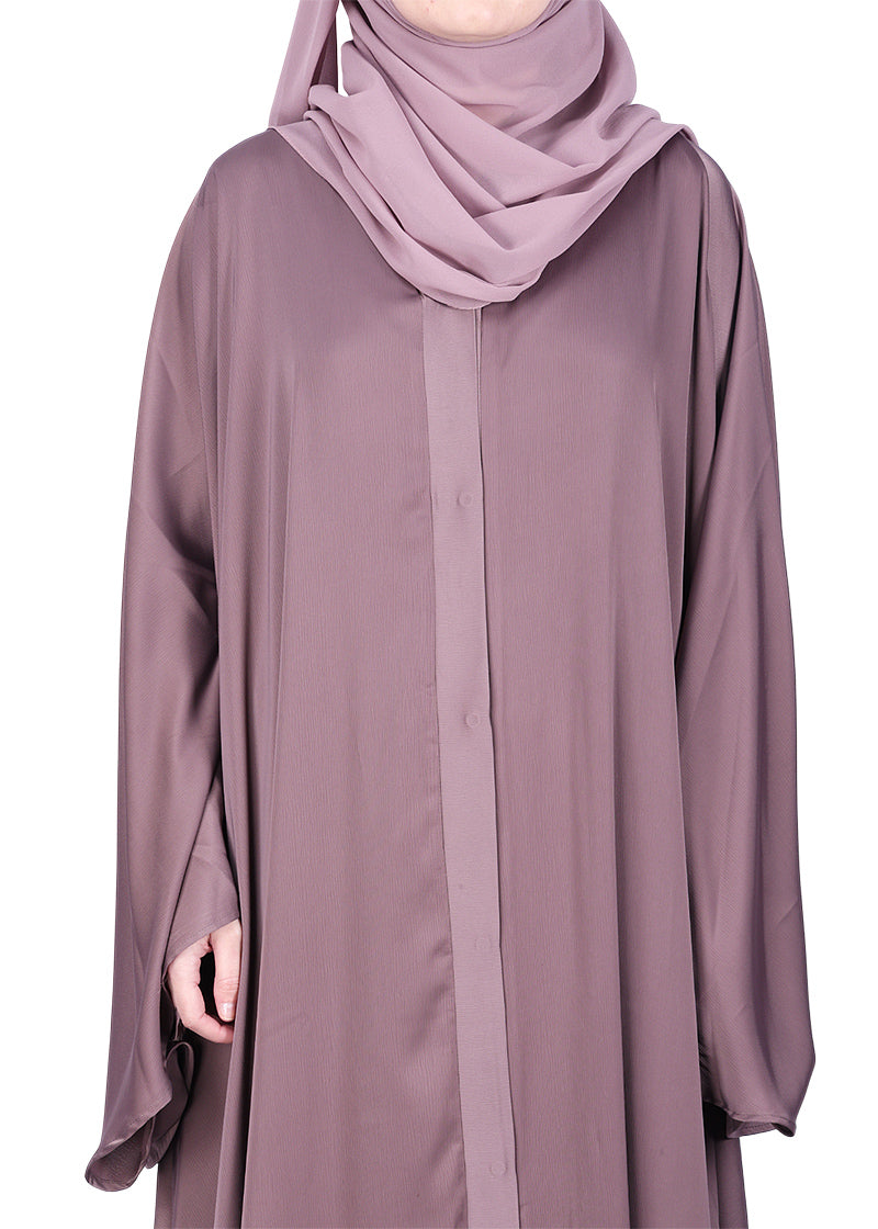 Being Muslims A Line Flowy n Flared Abaya Dusty Rose