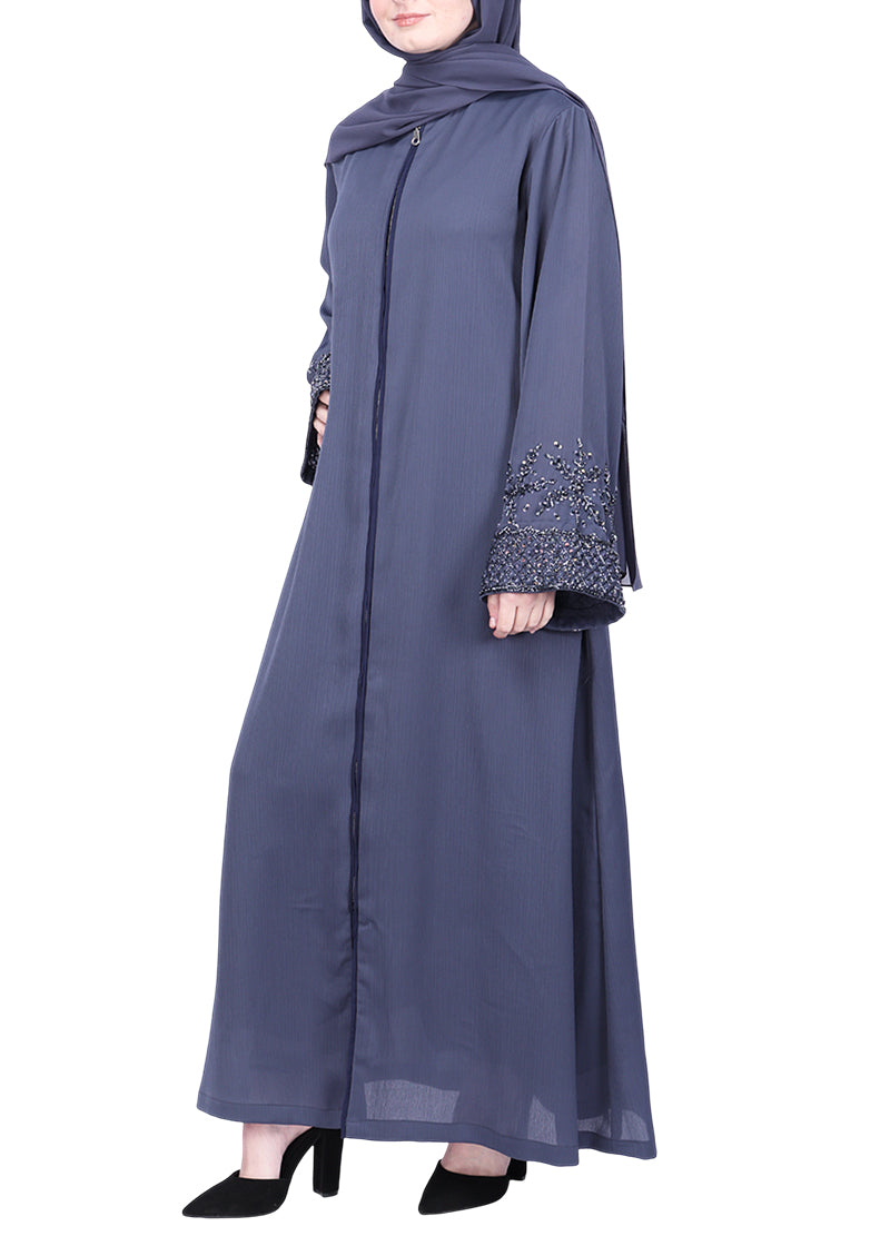 Being Muslims Starry Sleeves Luxury Abaya Grey