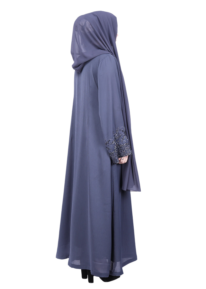 Being Muslims Starry Sleeves Luxury Abaya Grey