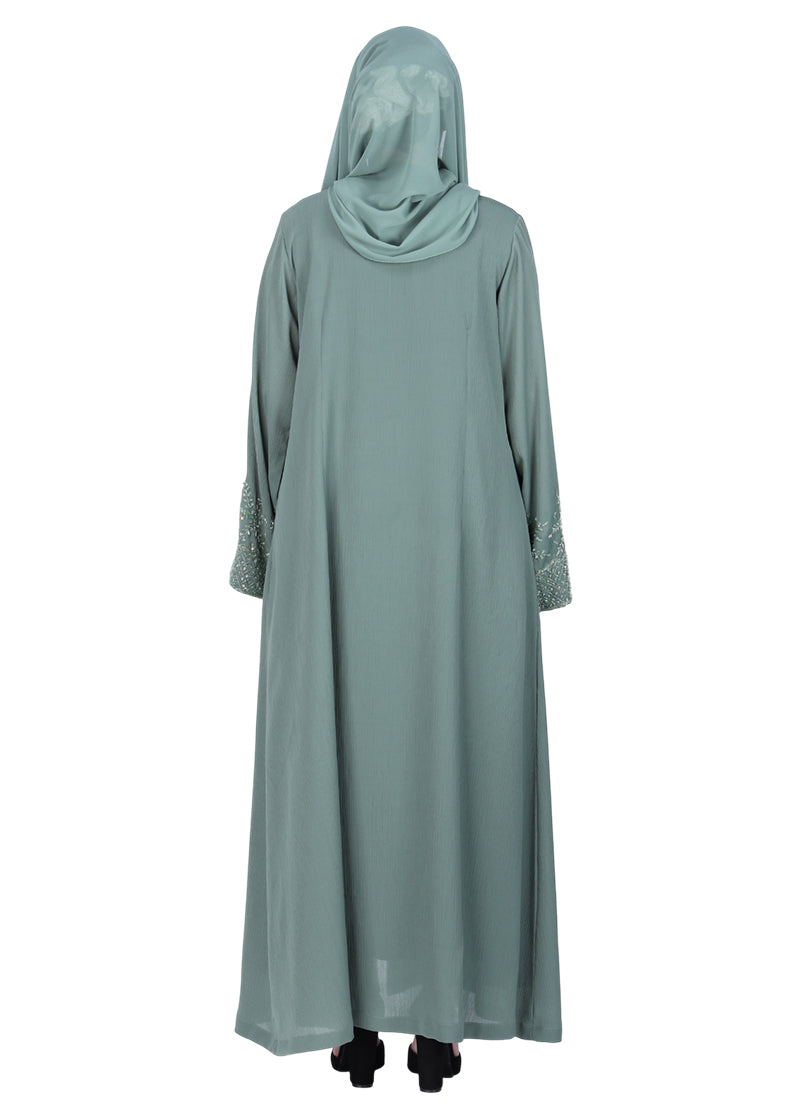 Being Muslims Starry Sleeves Luxury Abaya Mint