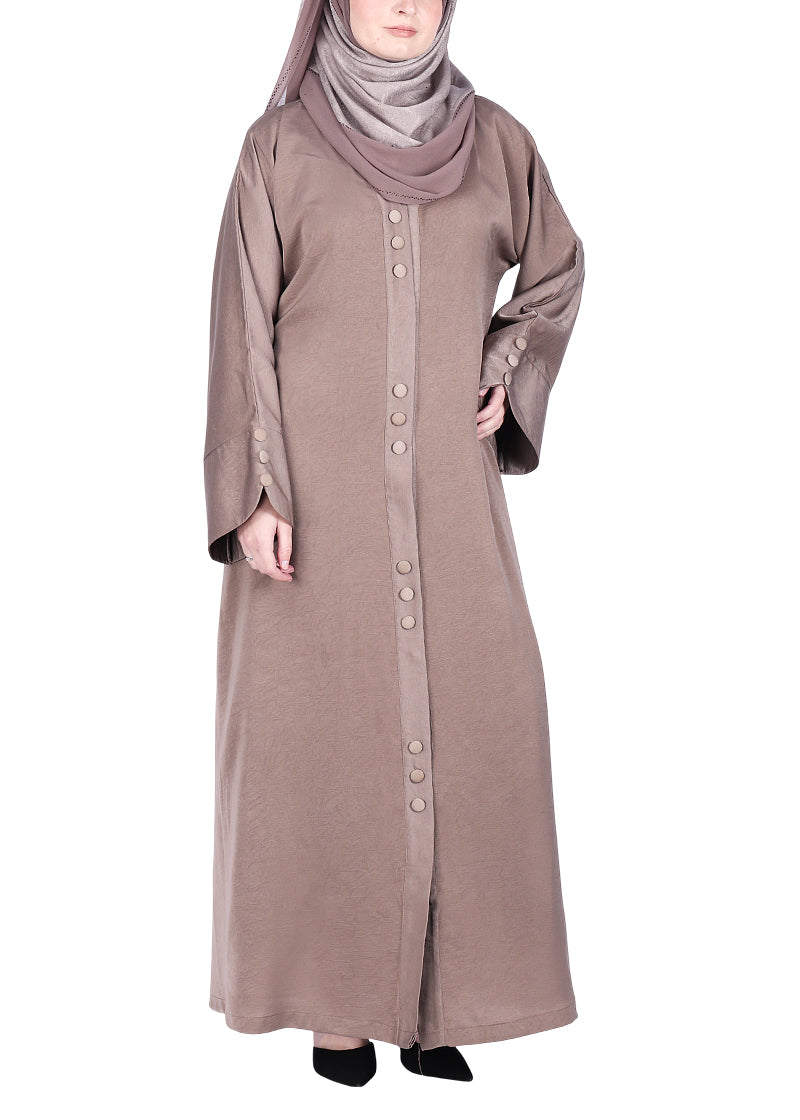 BeingMuslims Timeless Abaya in Marbella Oak Brown