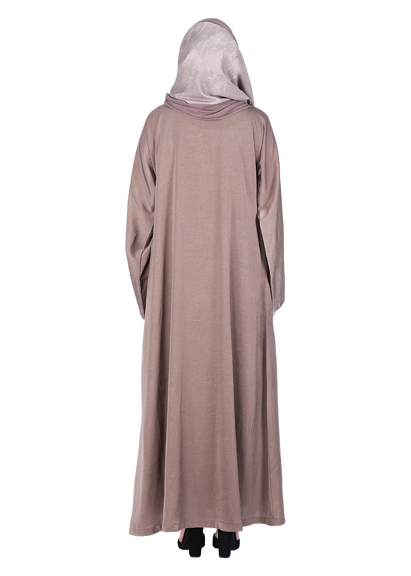 BeingMuslims Timeless Abaya in Marbella Oak Brown