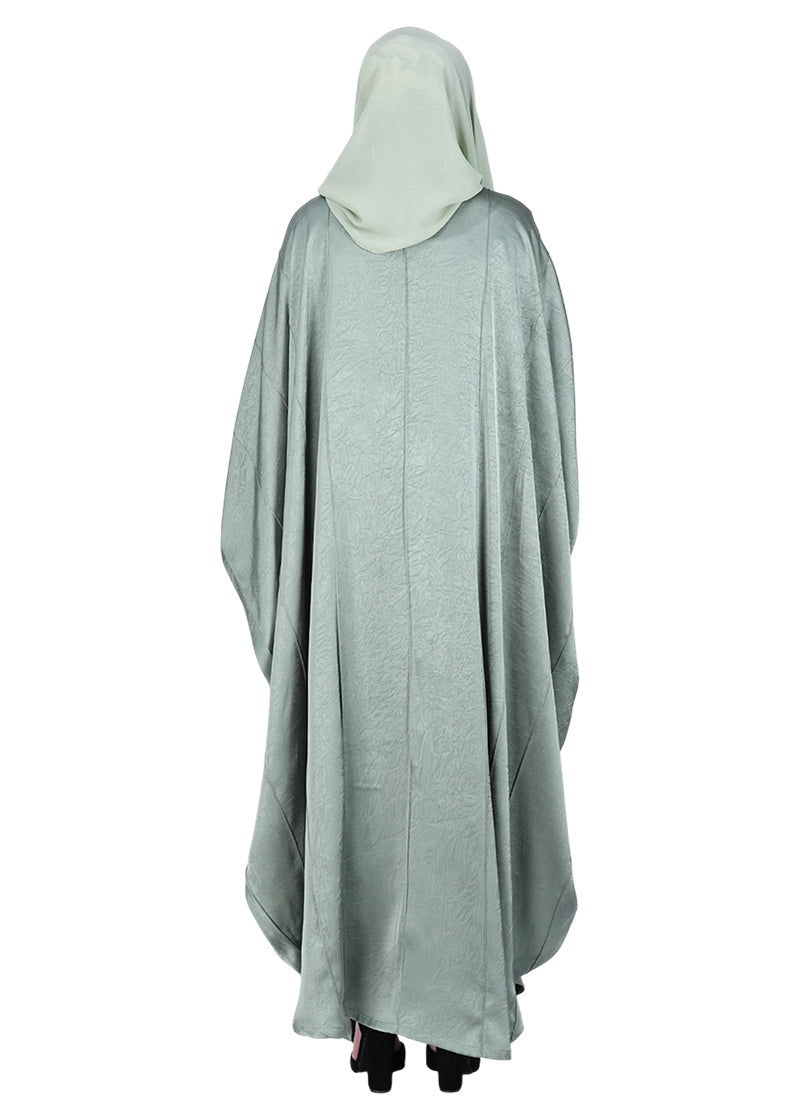 BeingMuslims Lustrous Front Open Buttoned Kaftan Mint
