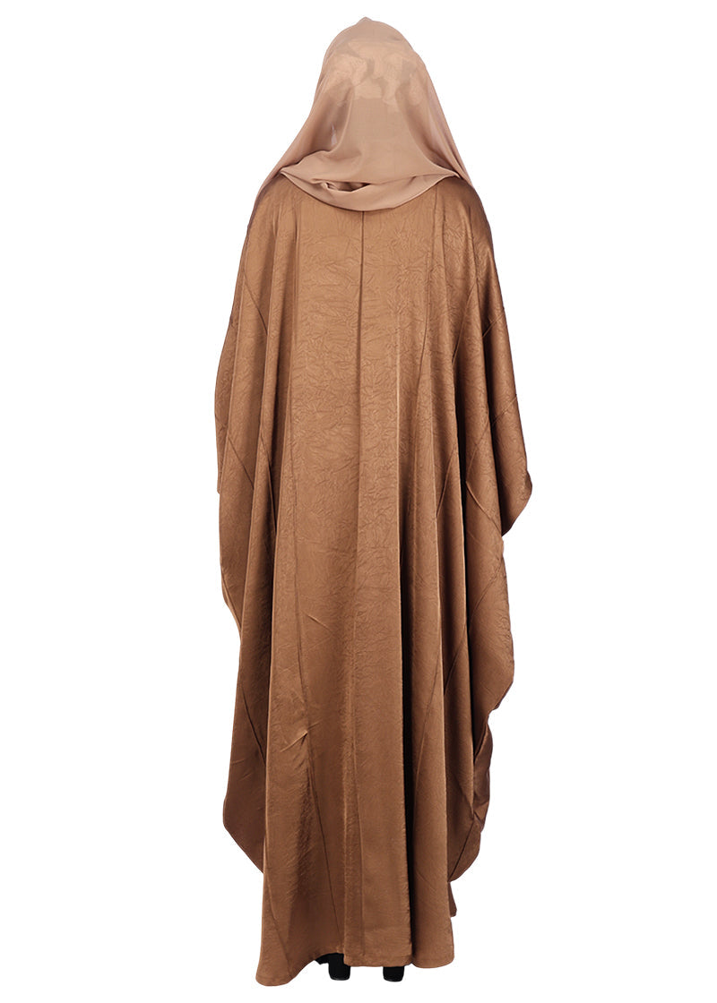 BeingMuslims Lustrous Front Open Buttoned Kaftan Gold
