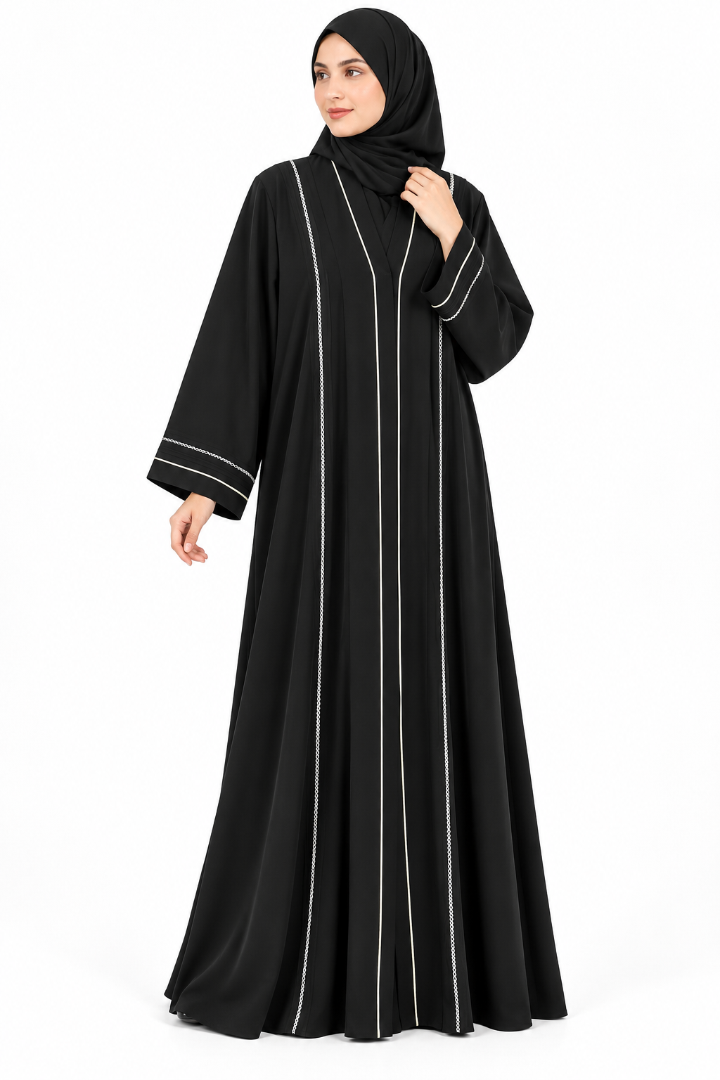 Sophisticated Linework Abaya
