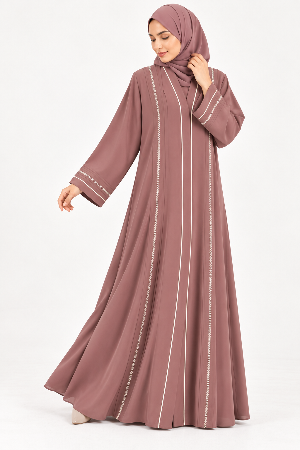Sophisticated Linework Abaya