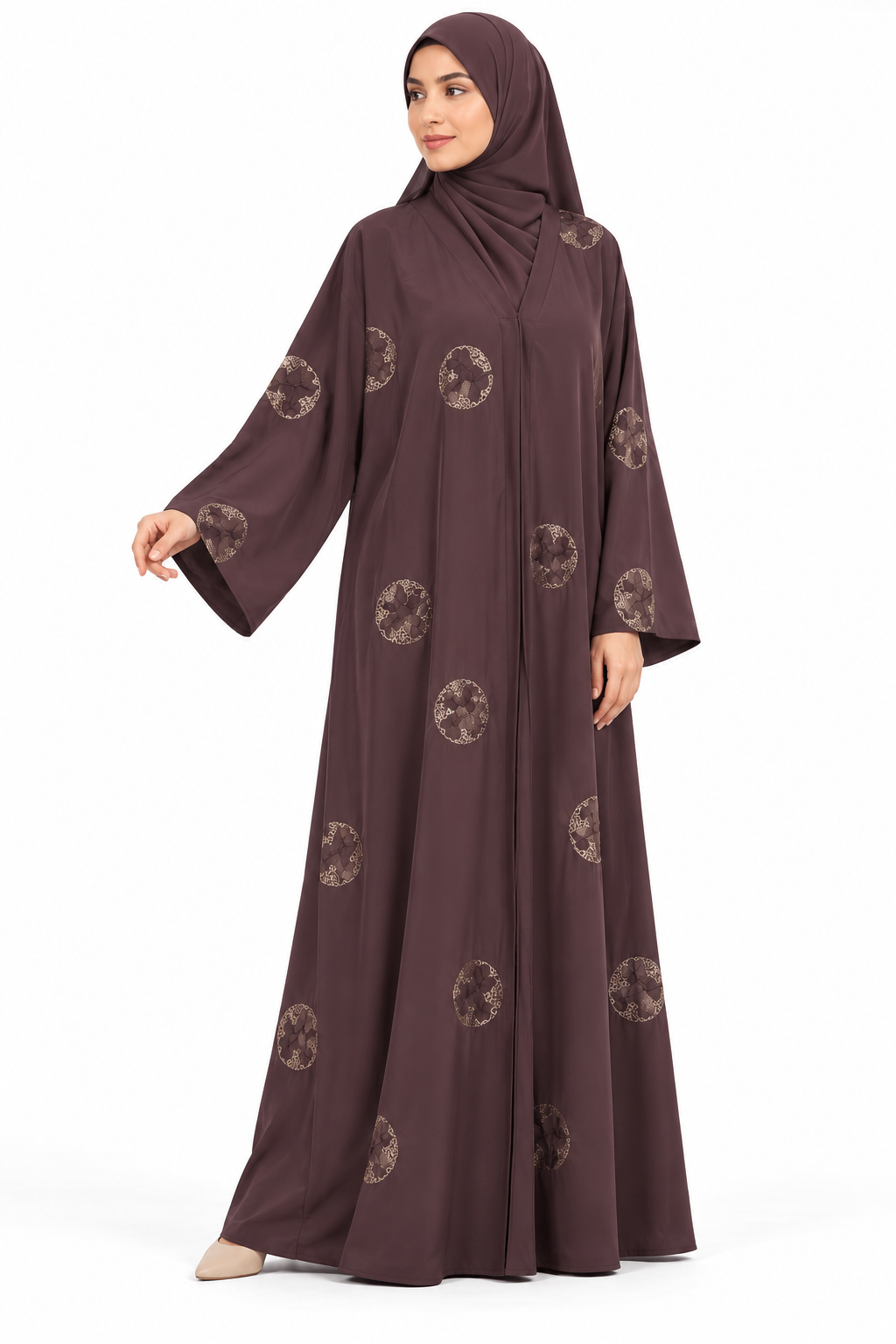 Refined Button Detail Abaya
