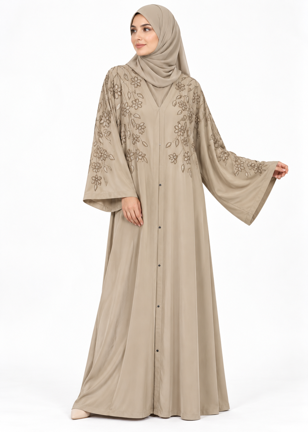 Delicate Embroidery Abaya