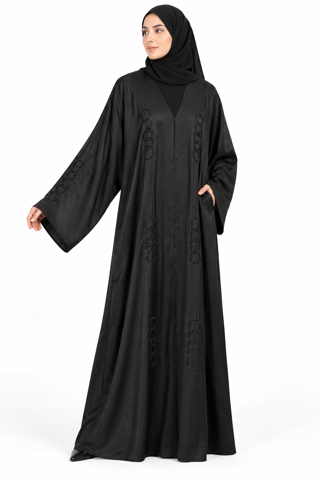 Defined Placket Abaya