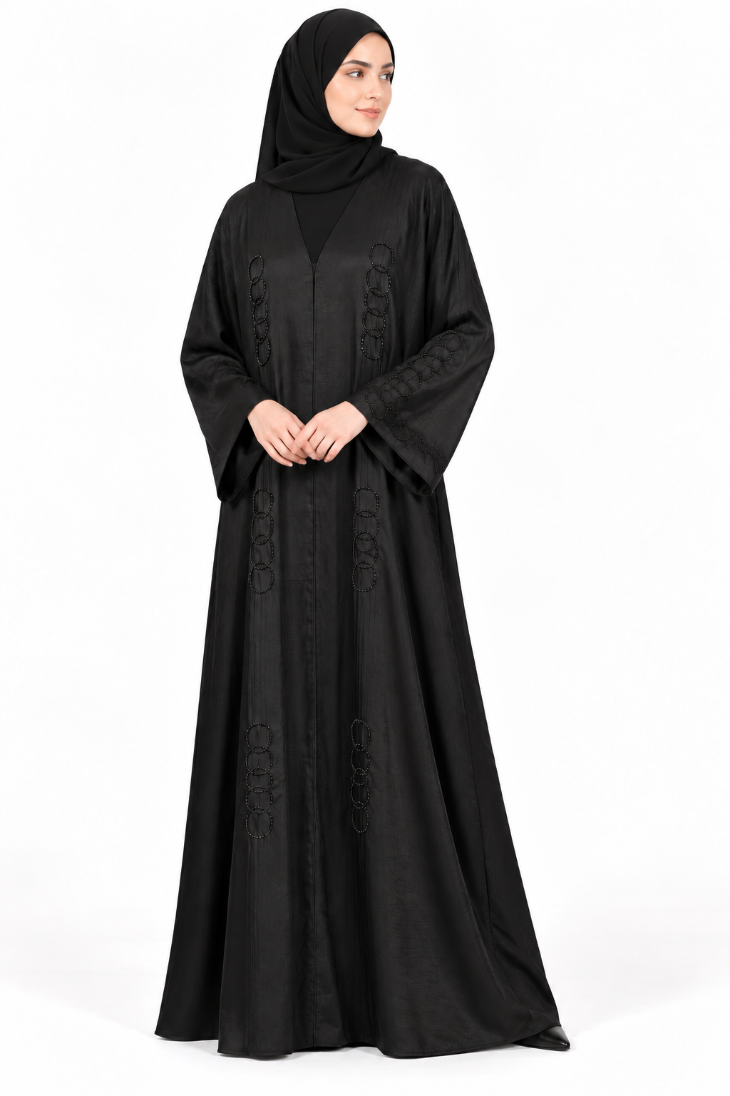 Defined Placket Abaya