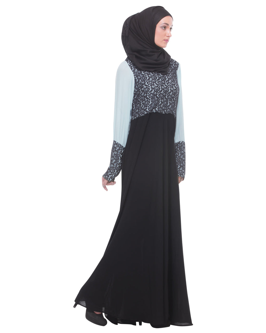 Classic Evening Wear Abaya Black