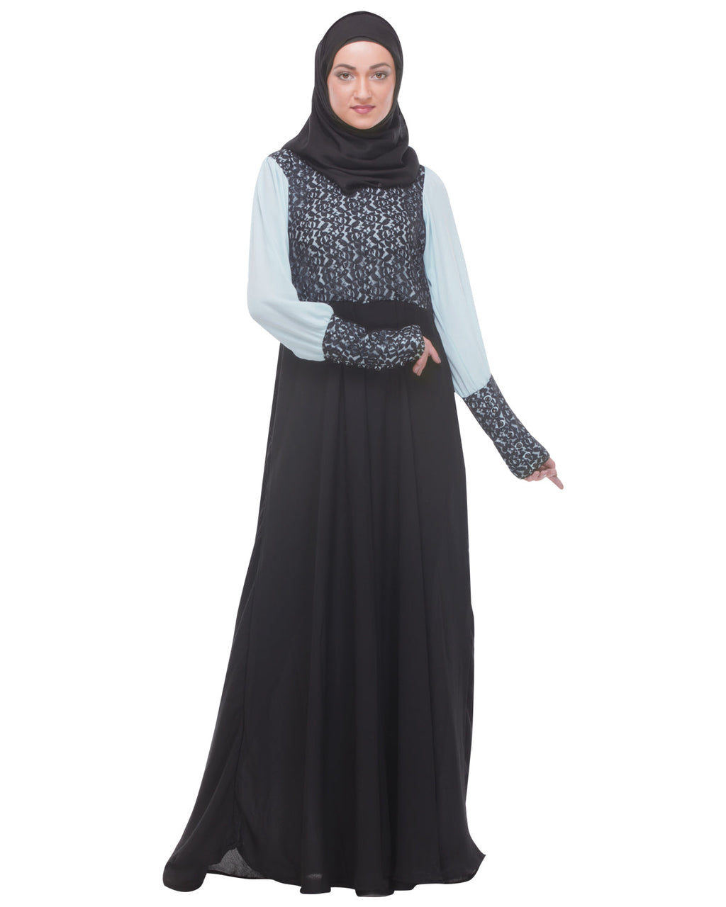 Classic Evening Wear Abaya Black