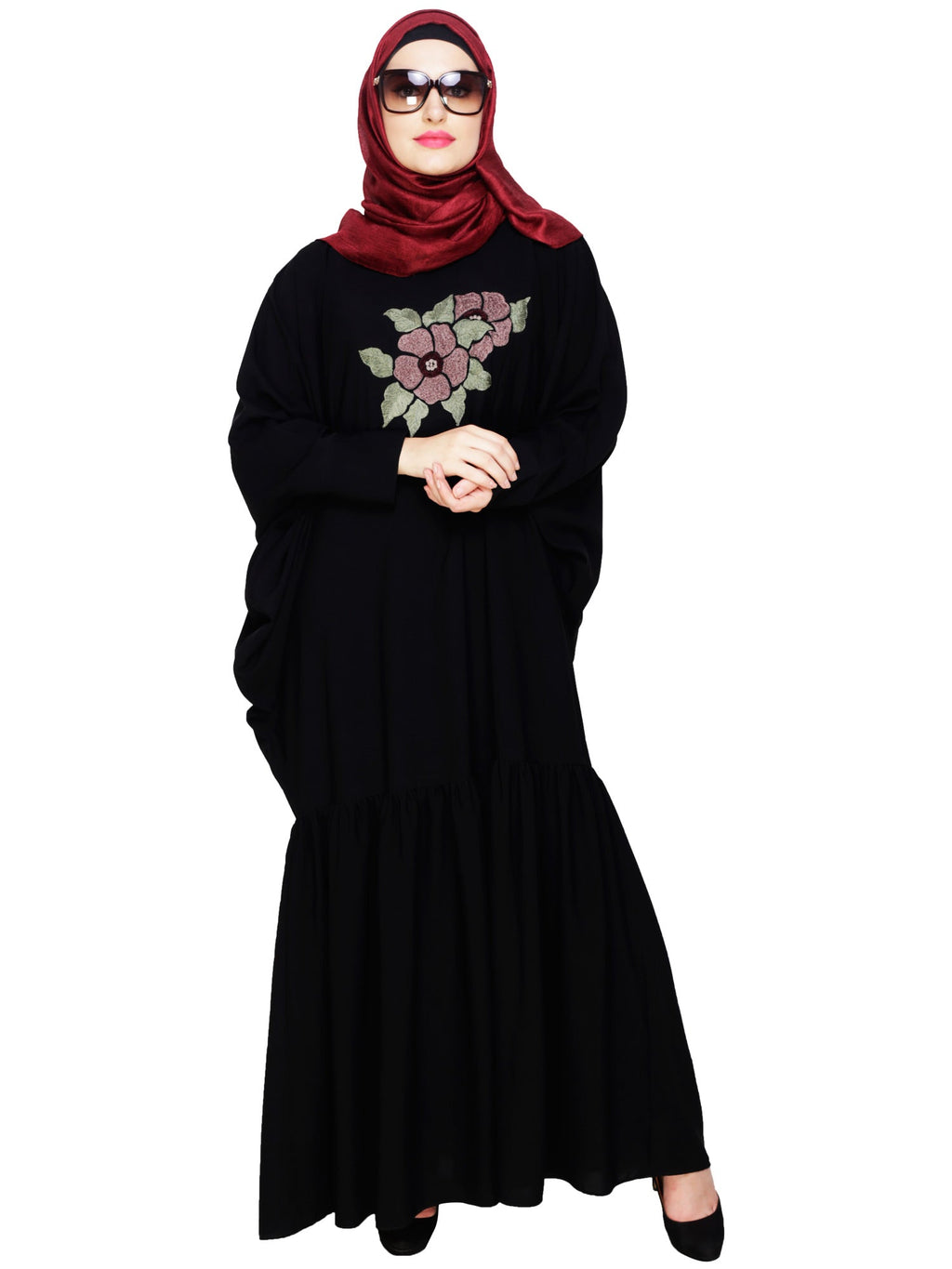 Blossom Kaftan Black