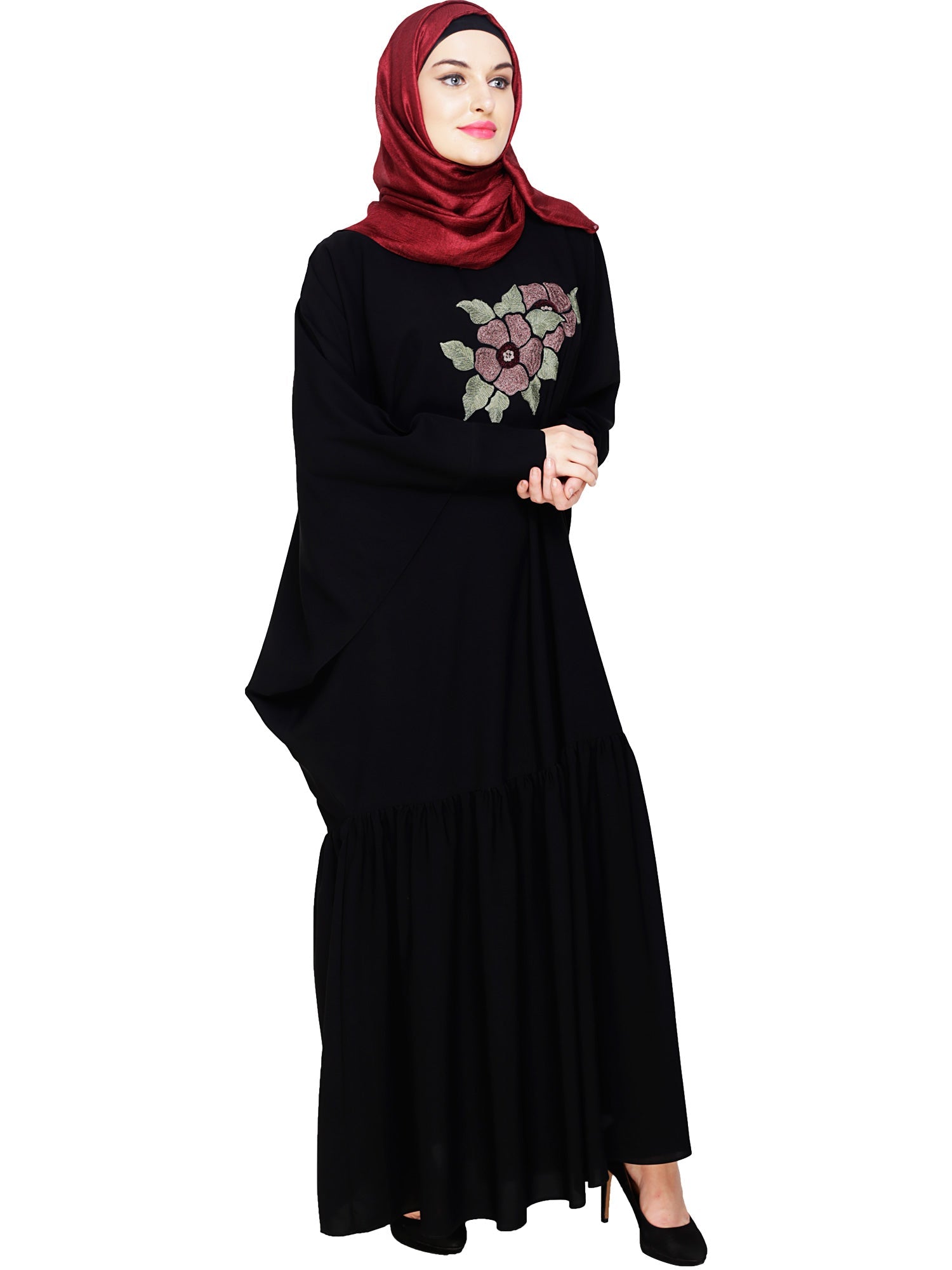 Blossom Kaftan Black