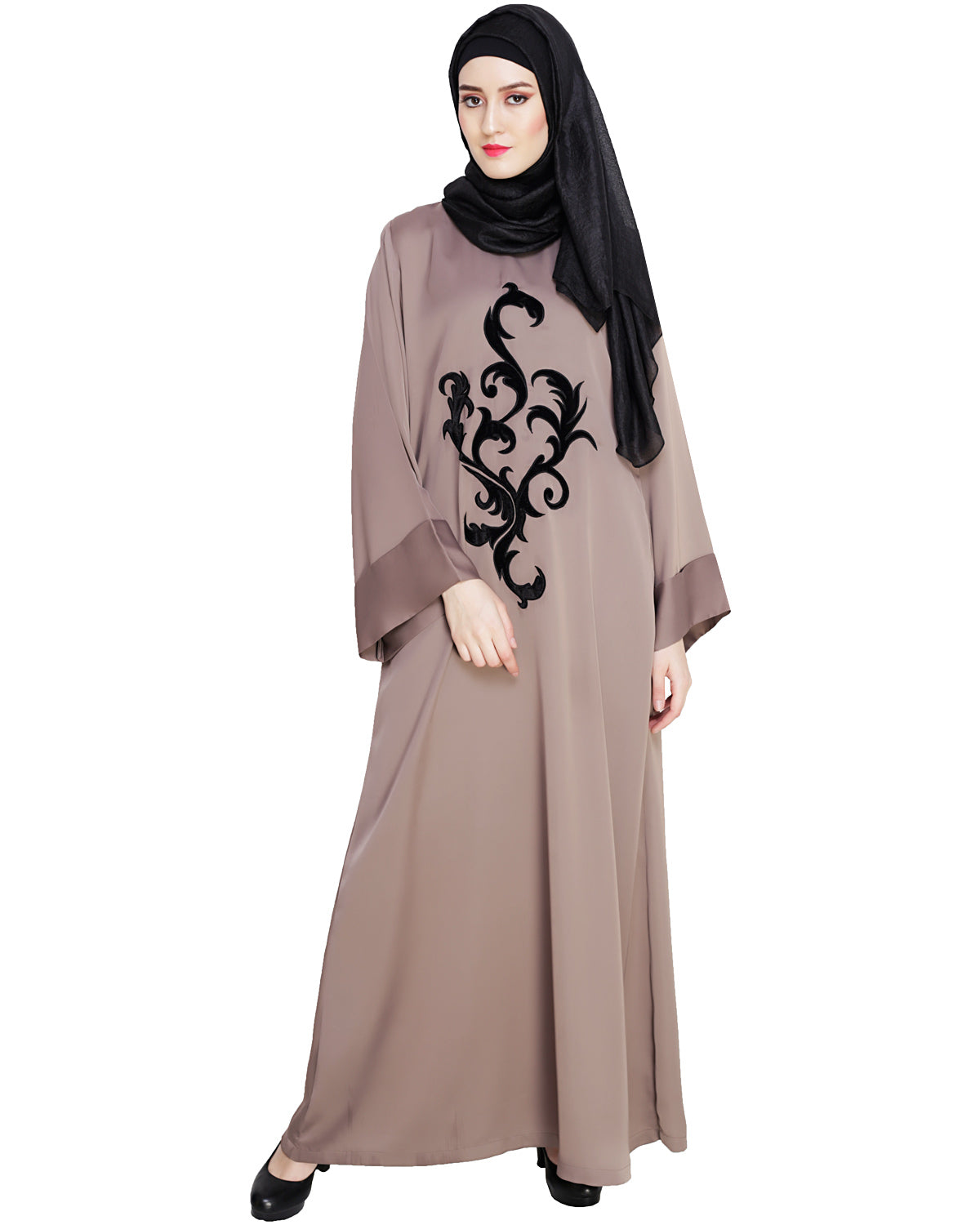 Plush Dubai Style Abaya Umber Brown