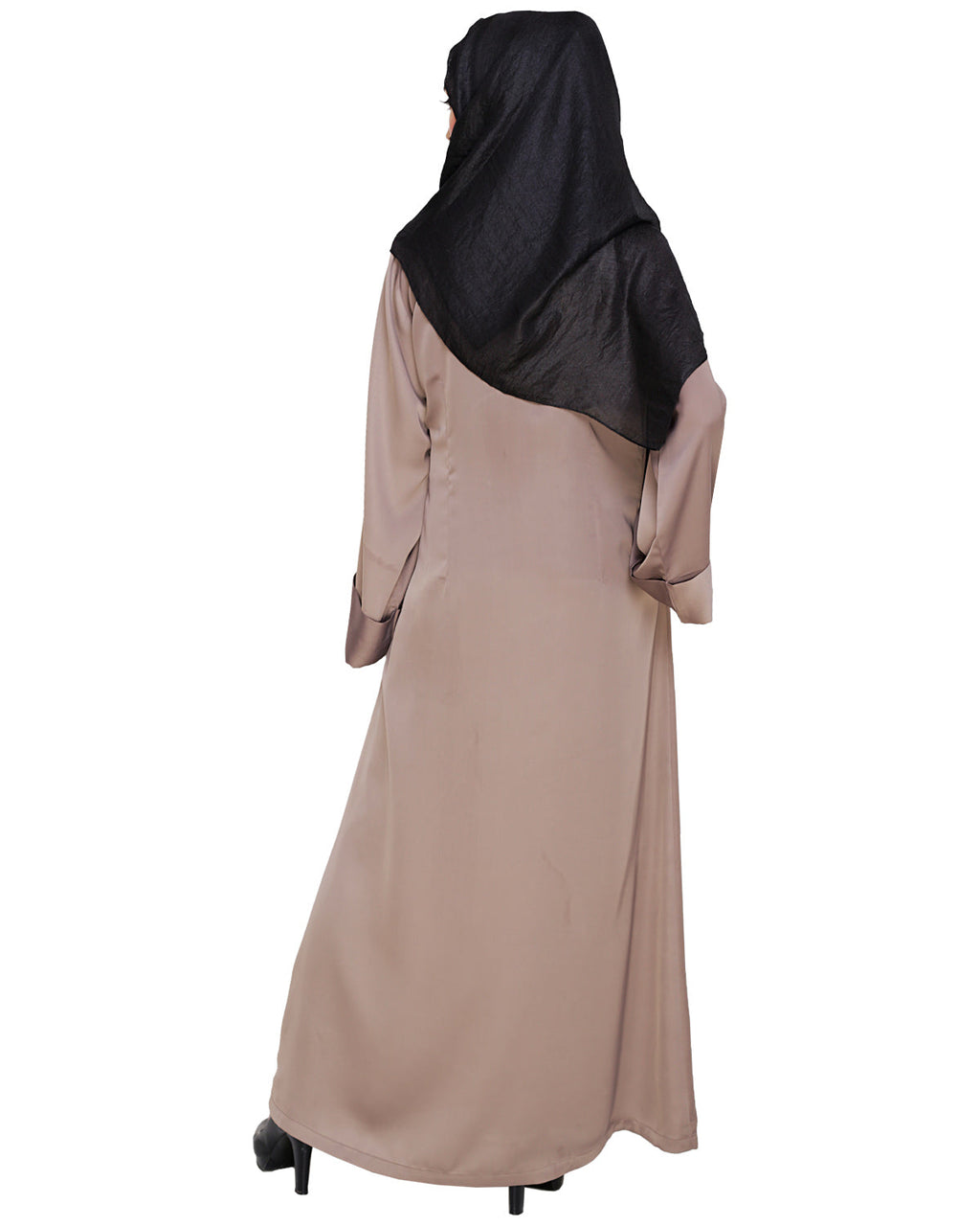 Plush Dubai Style Abaya Umber Brown