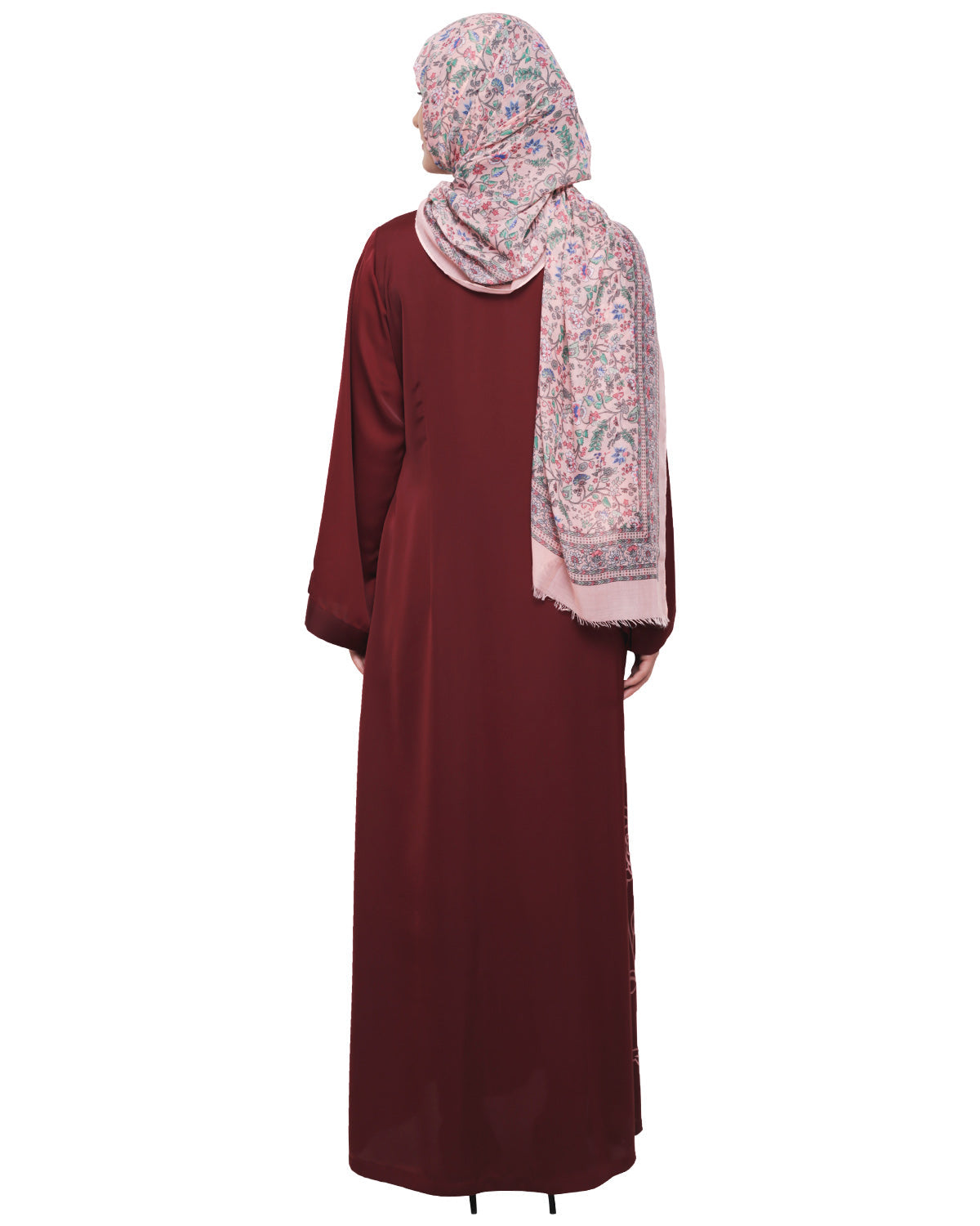 Mesmerising Dubai Style Abaya Wine