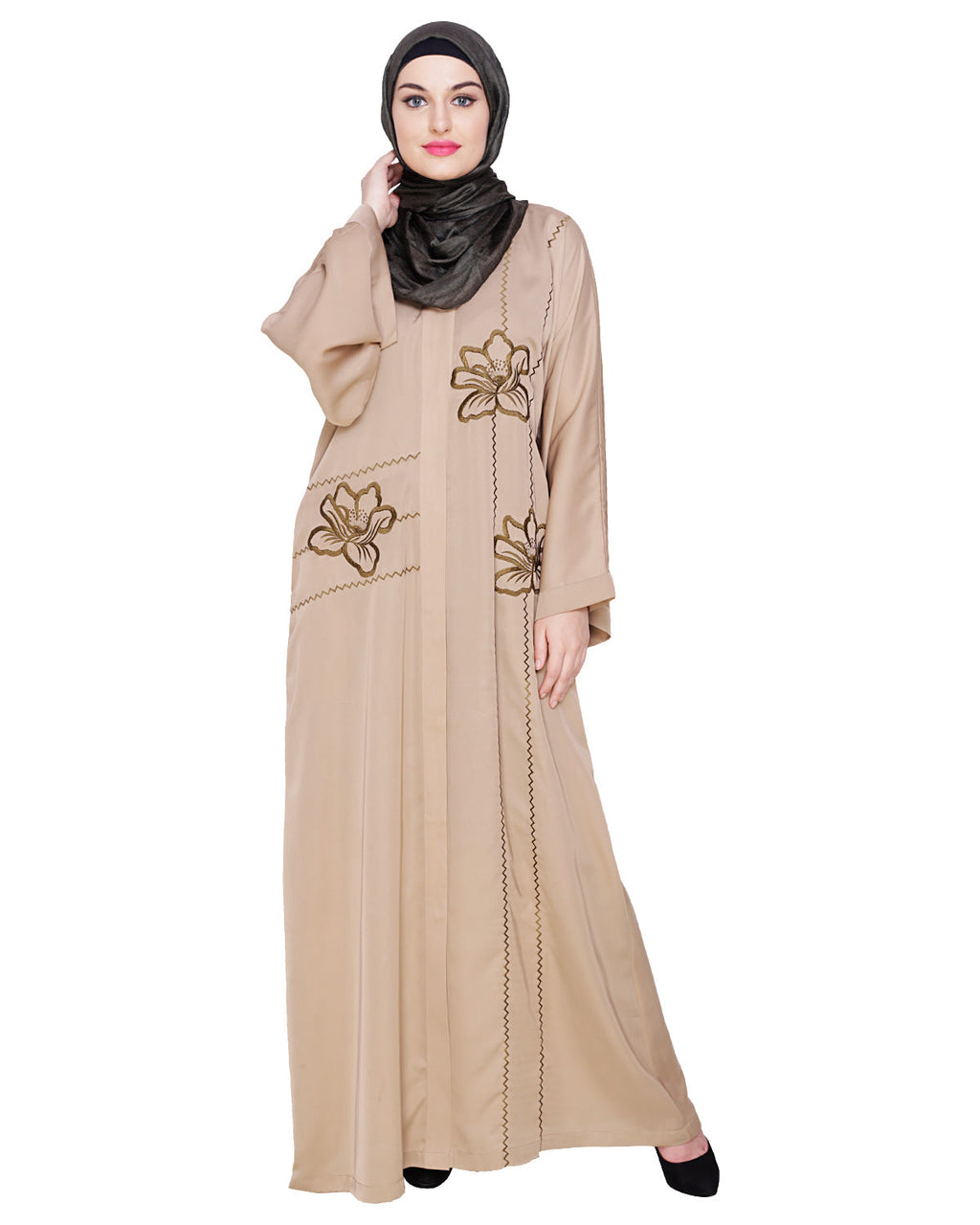 Stellar Dubai Style Abaya Beige