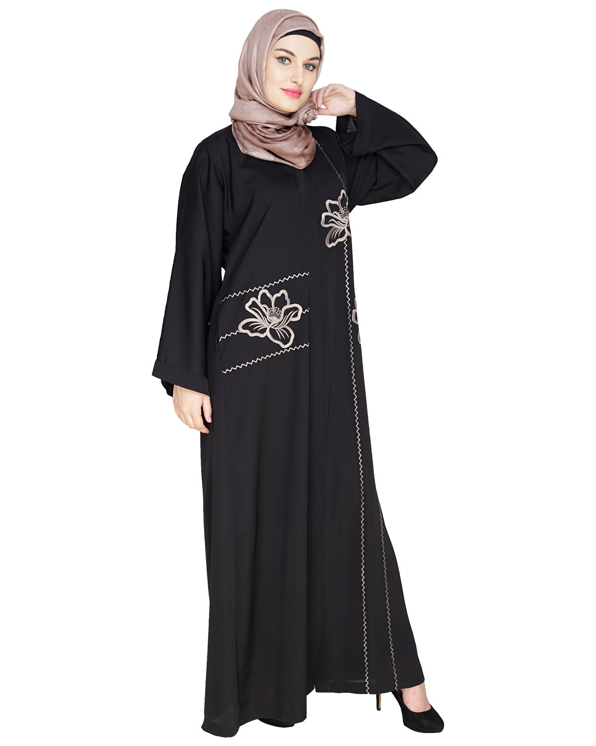 Stellar Dubai Style Abaya Beige