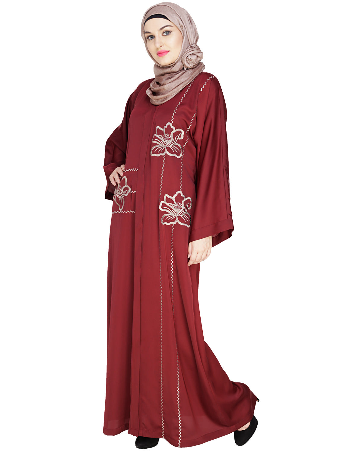 Stellar Dubai Style Abaya Dark Purple