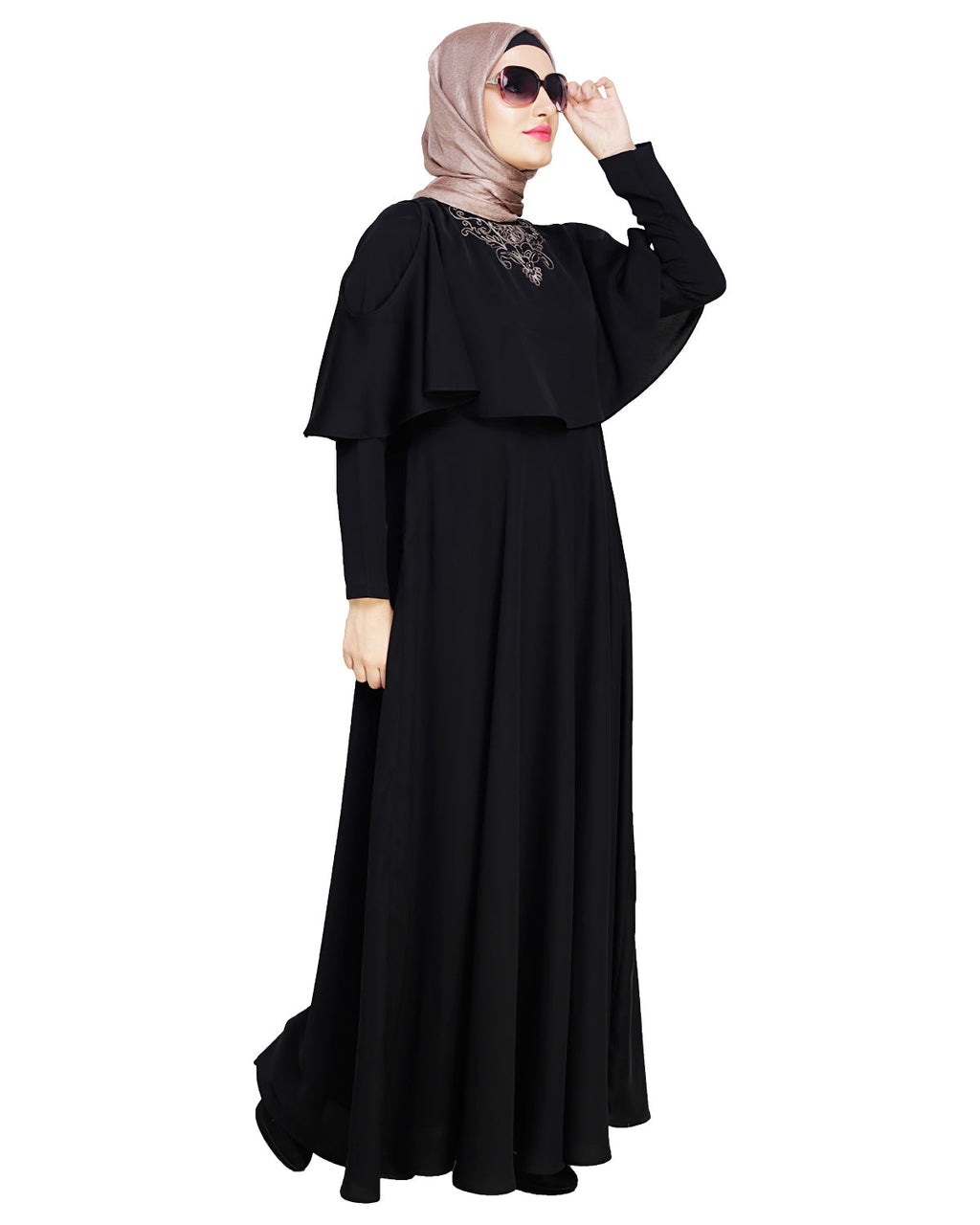 Elite Cape Abaya Black