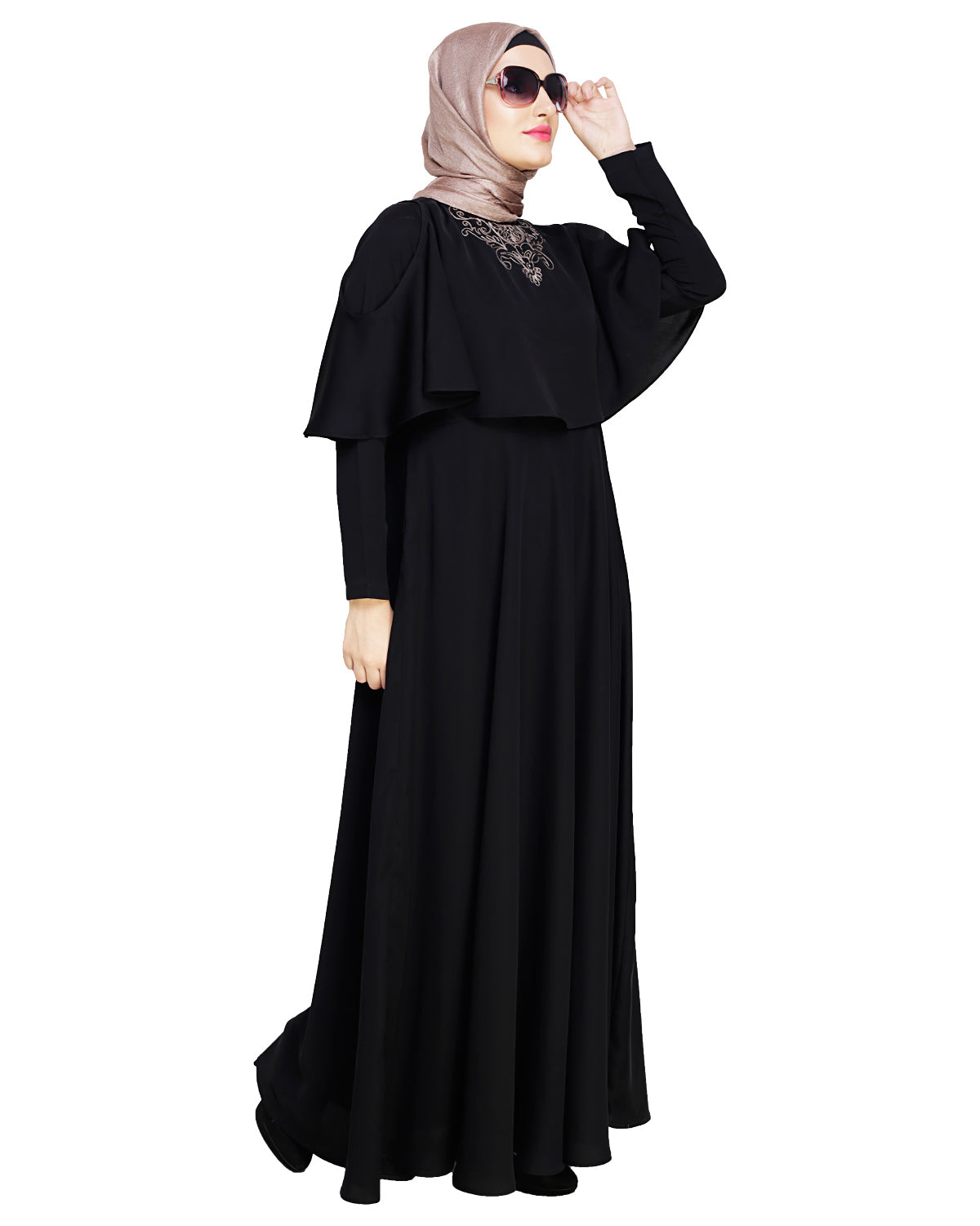 Elite Cape Abaya Black