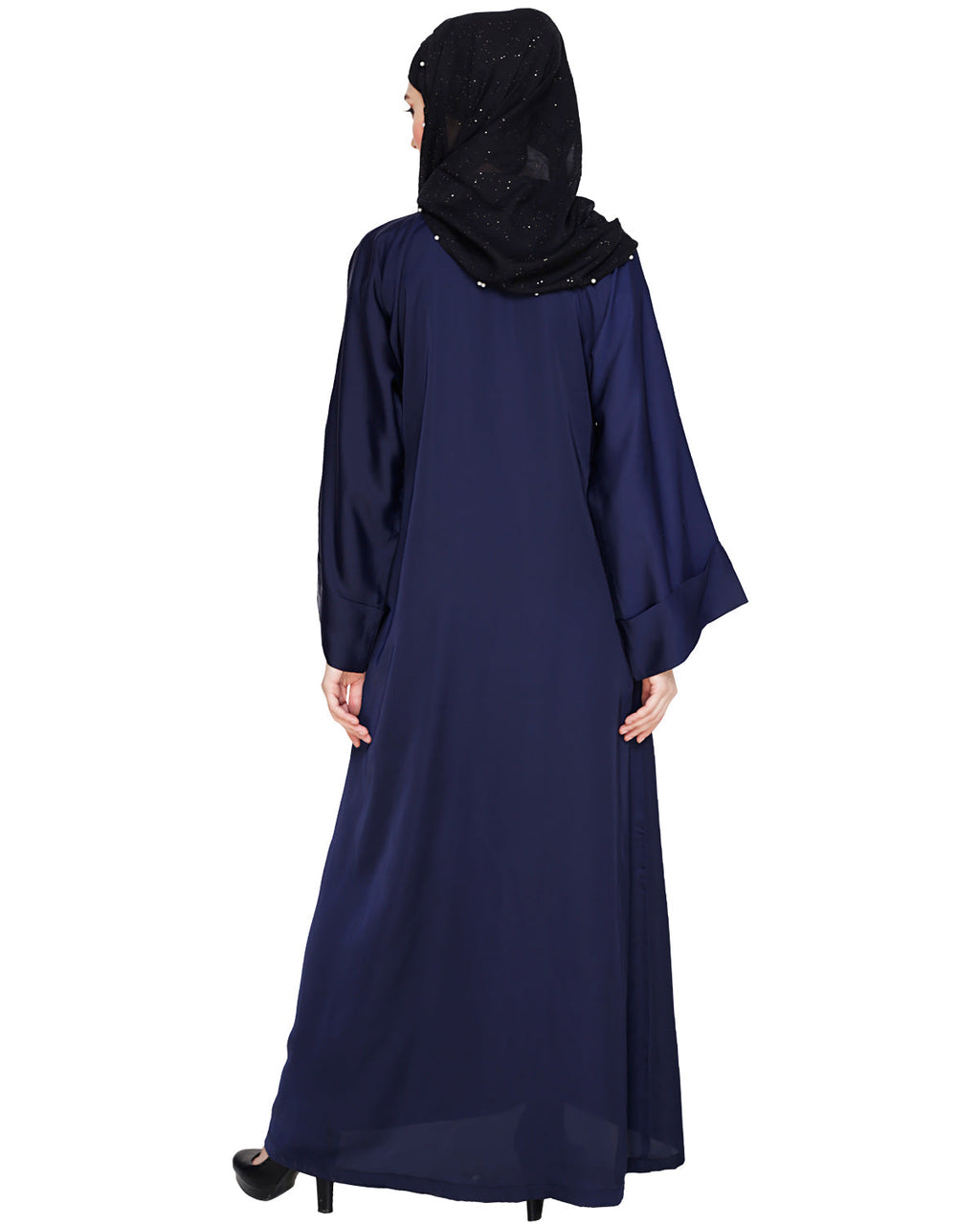 Exclusive Applique Dubai Style Abaya Blue
